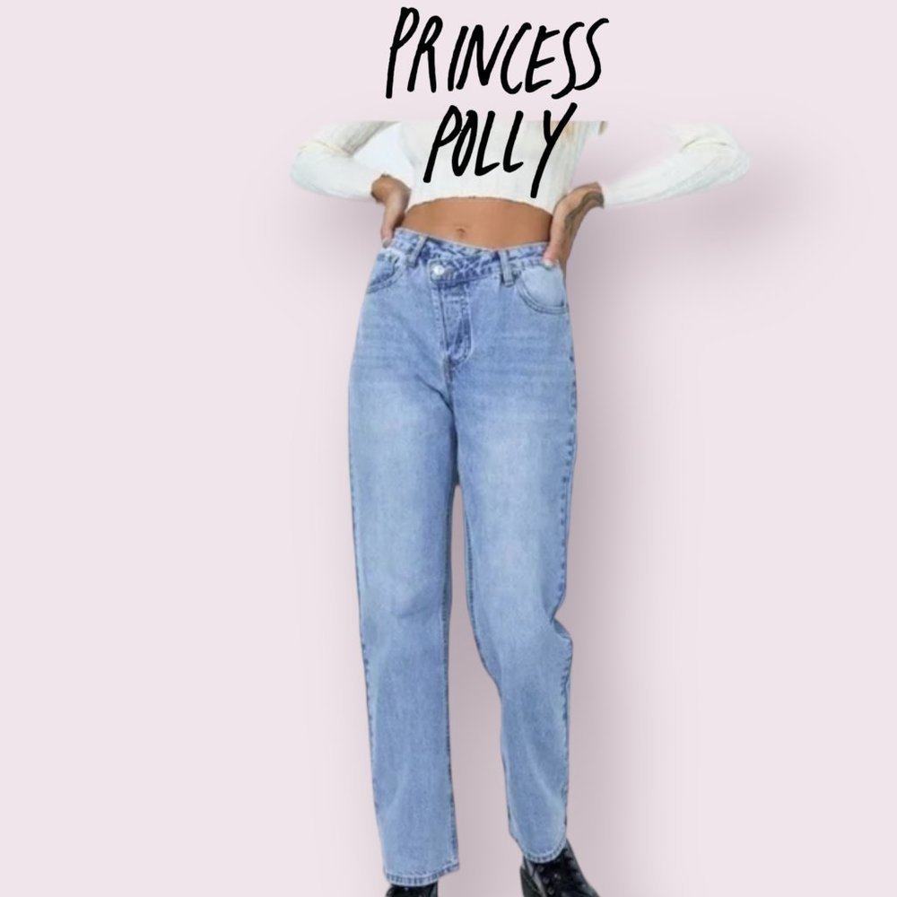NEW! Princess Polly Holly hi-rise straight leg denim jeans in size 12